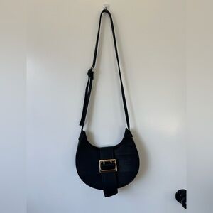 Black Faux Leather Purse